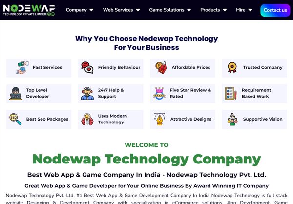 Nodewap Technology - Best Web App And Game Development Company