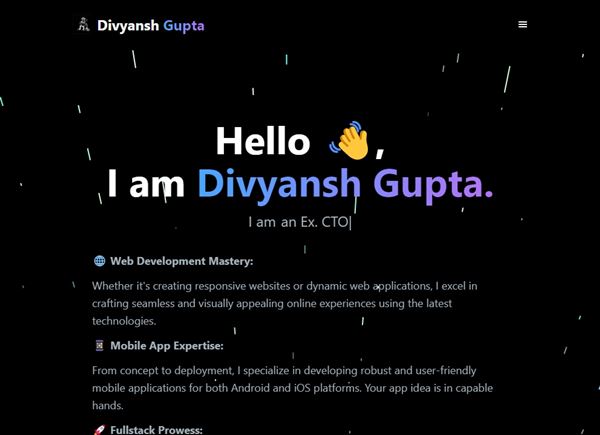 Divyansh Gupta - Web Developer