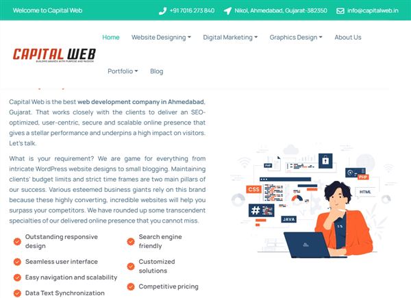 Capital Web - Website Development, E-commerce Website, Social Media Marketing, Logo & Graphics Design Company In Ahmedabad