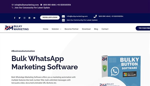 Bulky Marketing ( SMS Marketing | Bulk WhatsApp Software | WhatsApp Business API | Website Development | Digital Marketing )