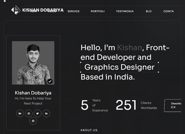 Kishan Dobariya - Designer & Web Developer