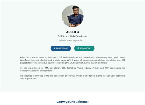Adeeb C - Web Developer
