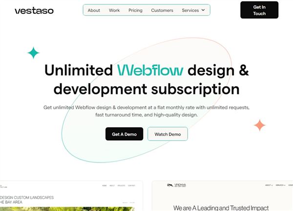 Vestaso - Unlimited Webflow Design & Development