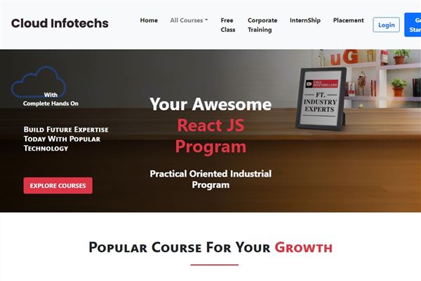 CloudInfotechs - Corporate Level ReactJs Training And Software Services