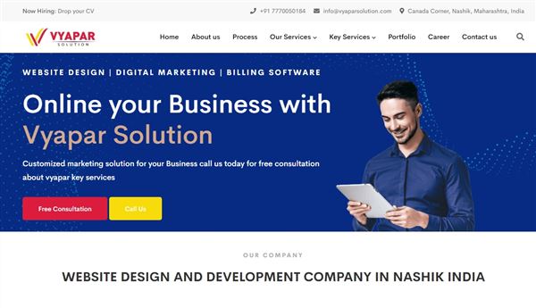 Vyapar Solution (Low Cost Website Design Company Nashik)