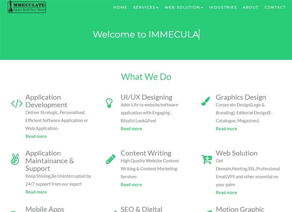 Website Design Development In Kalamboli | IMMECULATE TECHNOLOGIES & SERVICES