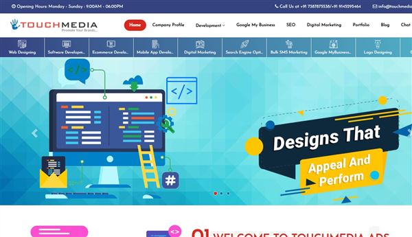 Touchmedia Ads Ecommerce Website Development Company, Web Design & Development Agency, Professional React Developers In Aundh