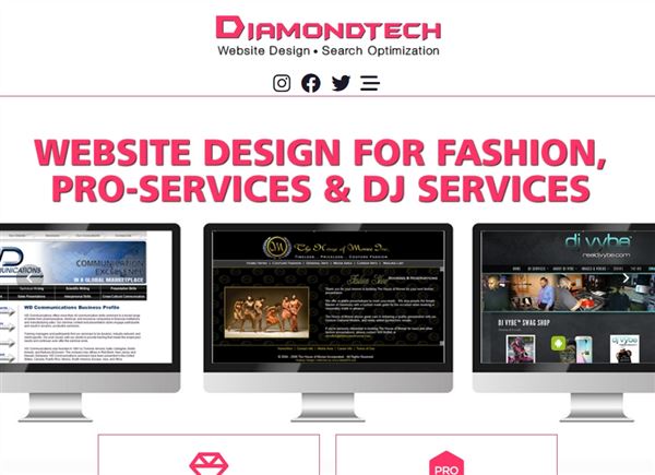 DiamondTech Website Design