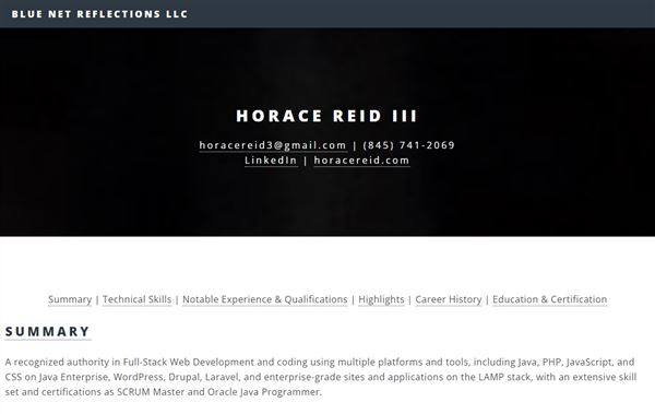 Horace Reid Website Design And Development