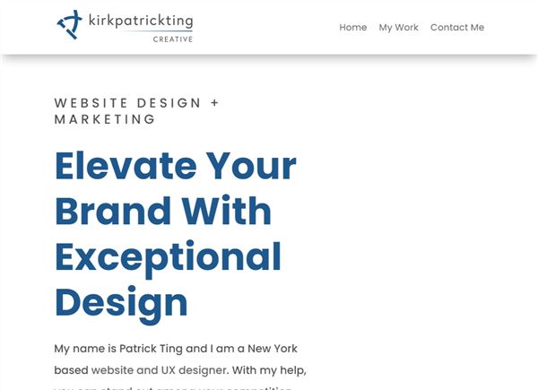 Patrick Ting Website Design