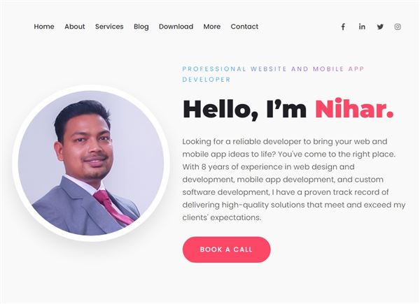 Nihar Ranjan Rout - Website And Mobile Application Developer