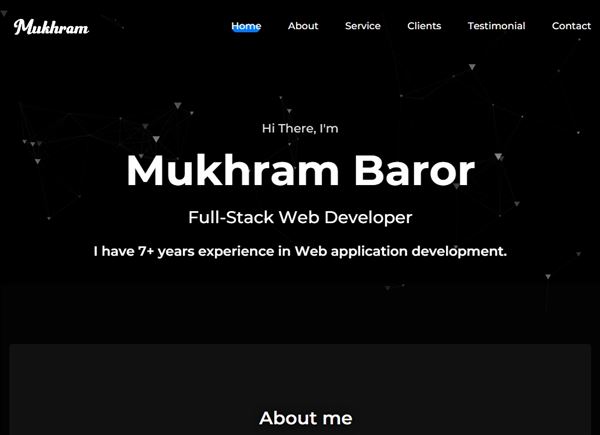 Mukhram Baror Web Designer & Developer