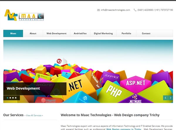 Maac Technologies - Web Design, SEO, Graphic Design, Mobile App, Digital Marketing Company In Trichy