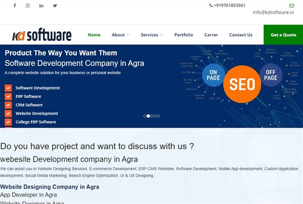 KD Software | Website Designing Company In Agra, Software Development, App Development Company In Agra