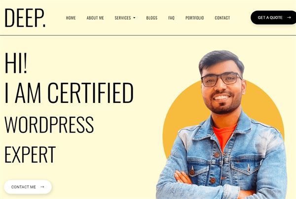 Web Developer Agra - Deep Prakash Goyal | Wordpress Developer Agra | Wordpress Expert India | Hire Wordpress Developer