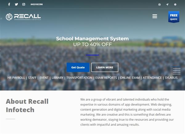 Recall Infotech | Website Design And Digital Marketing's Group Of Developer