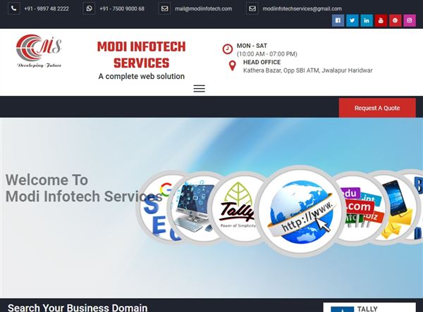 Website Designing, Development & Web Marketing Haridwar - Modi Infotech Services IT Company