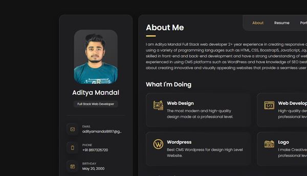 Aditya Mandal - Web Developer